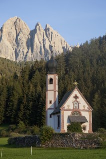 Church in remote mountain landscape