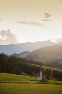Church in remote mountain landscape