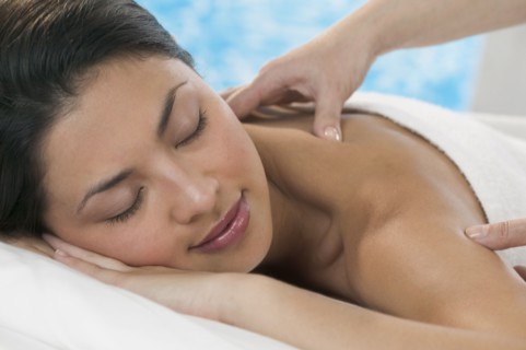 Woman receiving massage