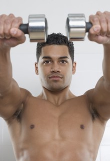 Man lifting weights