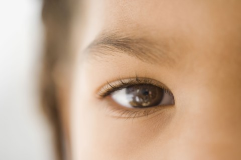 Close up of African girl's eye