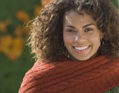 African woman wearing scarf