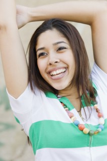 Confident Hispanic woman smiling