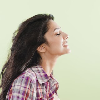 Profile of Middle Eastern woman