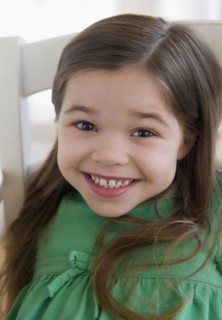 Mixed race girl smiling