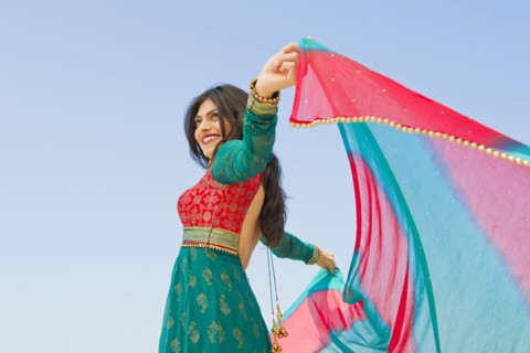Indian woman in traditional Indian clothing