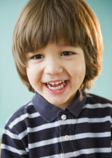 Grinning Hispanic boy