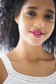 Smiling Middle Eastern woman