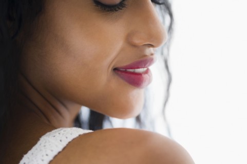 Smiling Middle Eastern woman