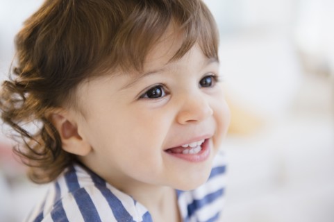 Smiling mixed race girl