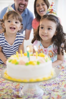 Family enjoying birthday party