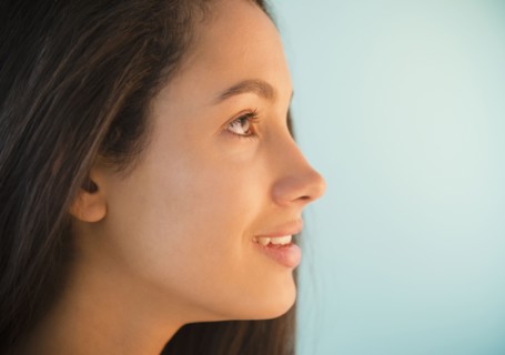 Smiling Hispanic teenager