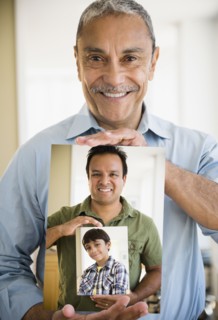 Portraits of Hispanic grandfather