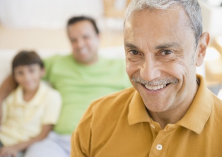 Smiling Hispanic man
