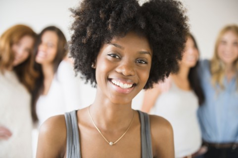 Smiling African American woman
