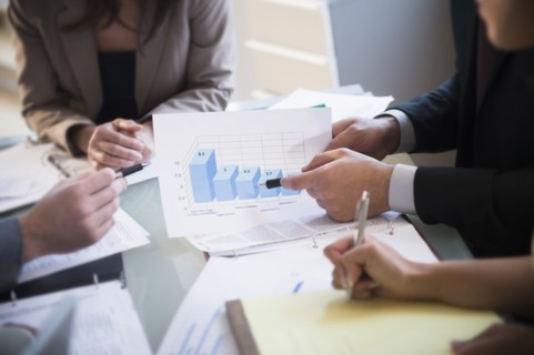 Business people talking in meeting