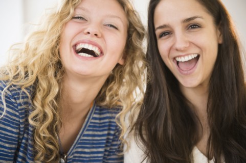 Women laughing together
