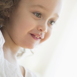 Mixed race girl smiling