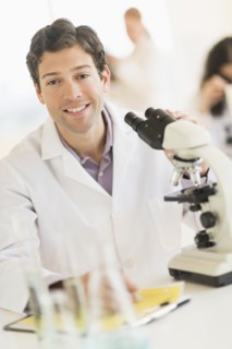 Scientist working in laboratory