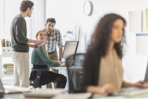Business people working together in office
