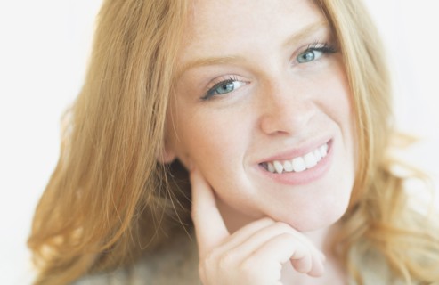 Caucasian woman smiling