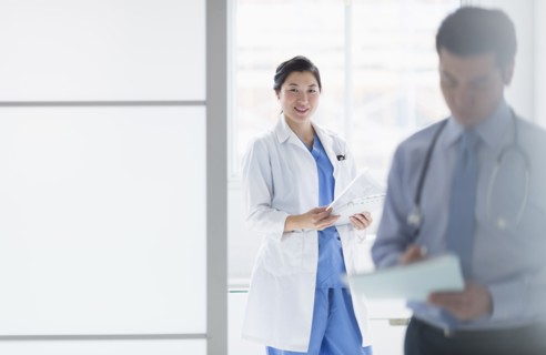 Doctors working in hospital