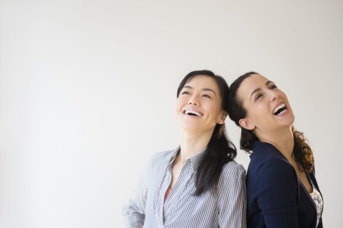 Women laughing together