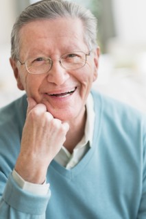 Senior Caucasian man smiling