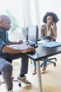 Business people working in office