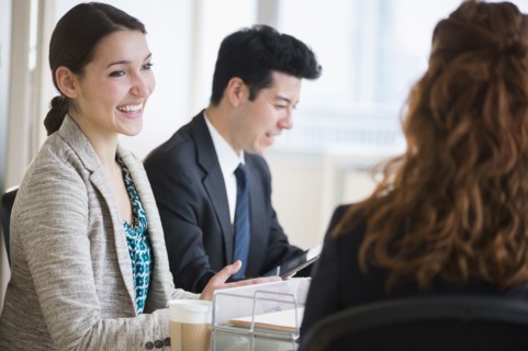 Business people talking in meeting