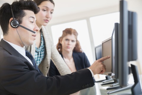 Business people talking in meeting