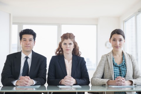 Business people sitting in meeting