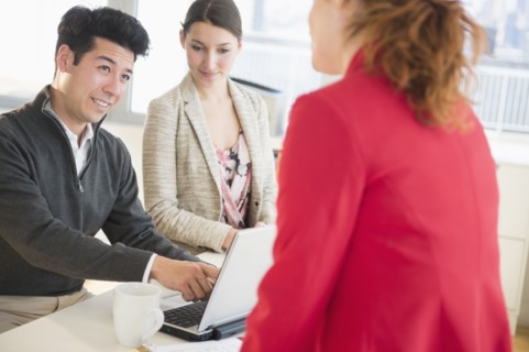 Business people talking in office