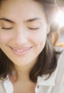 Hispanic woman smiling