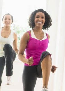 Women working out in exercise class
