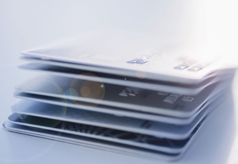 Close up of credit cards