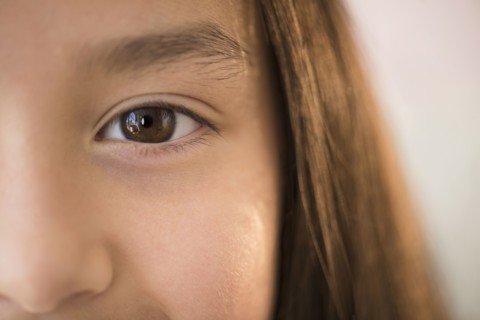 Close up of eye of girl