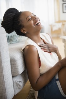 Black woman laughing
