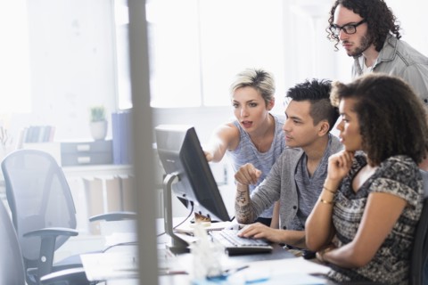 Business people working together in office