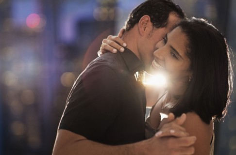 Hispanic couple dancing