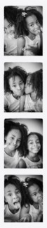 Photo strip of mixed race sisters