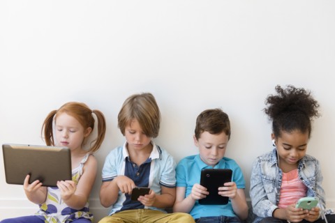 Children using technology