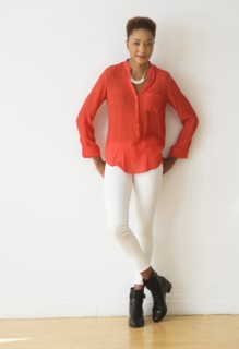 Mixed race woman standing with hands on hips