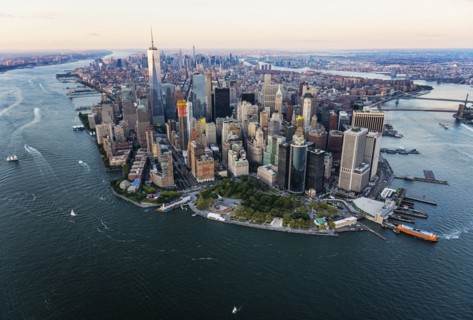 Aerial view of New York cityscape