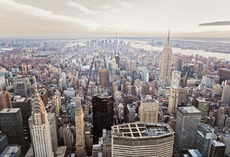 Aerial view of New York cityscape