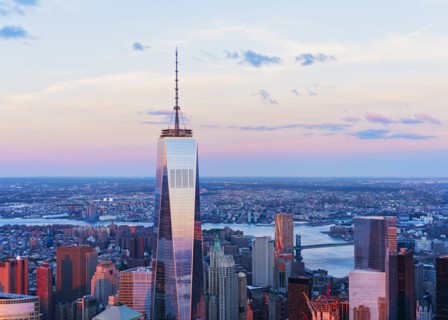 Aerial view of New York cityscape