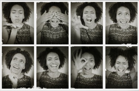 Series of photographs of Black woman from photo booth