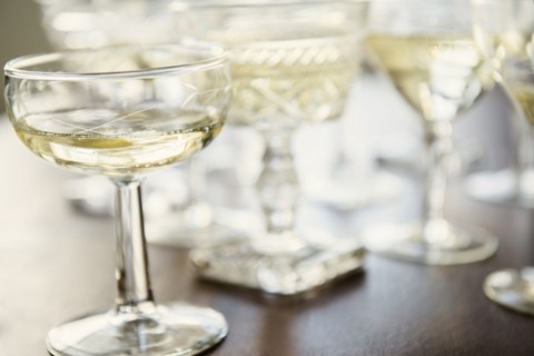 Champagne in coupes