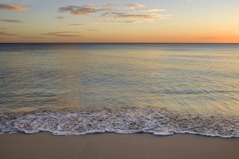 Sunset on ocean beach