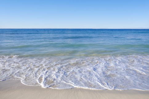 Ocean waves on beach